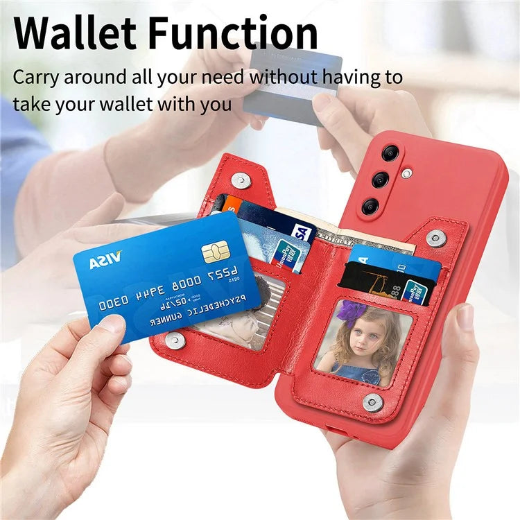 For Samsung Galaxy A54 5G Wallet Phone Case PU Leather Card Holder Cover