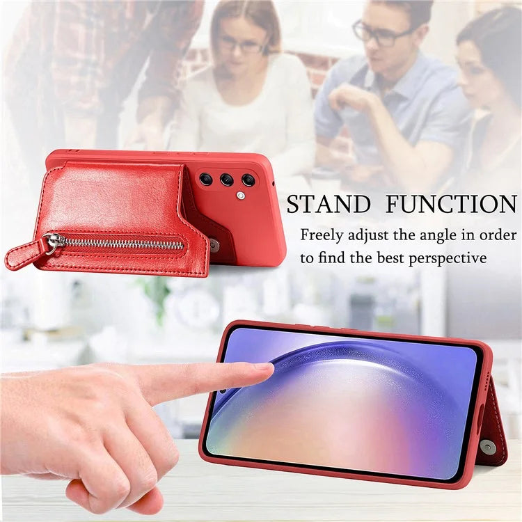 For Samsung Galaxy A54 5G Wallet Phone Case PU Leather Card Holder Cover