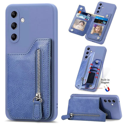 For Samsung Galaxy A54 5G Wallet Phone Case PU Leather Card Holder Cover