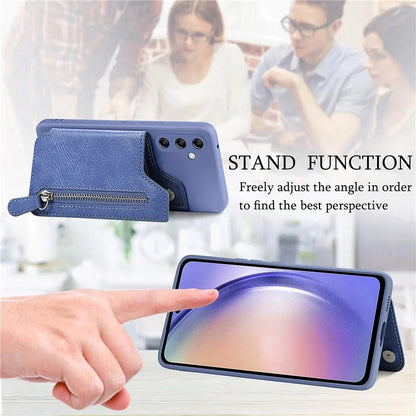 For Samsung Galaxy A54 5G Wallet Phone Case PU Leather Card Holder Cover