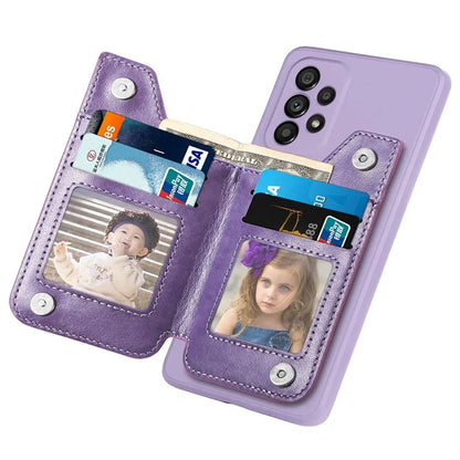 For Samsung Galaxy A53 5G Case PU Leather+TPU Phone Cover Zipper Pocket Wallet
