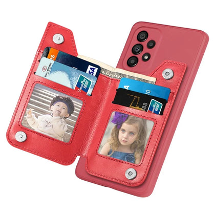 For Samsung Galaxy A53 5G Case PU Leather+TPU Phone Cover Zipper Pocket Wallet
