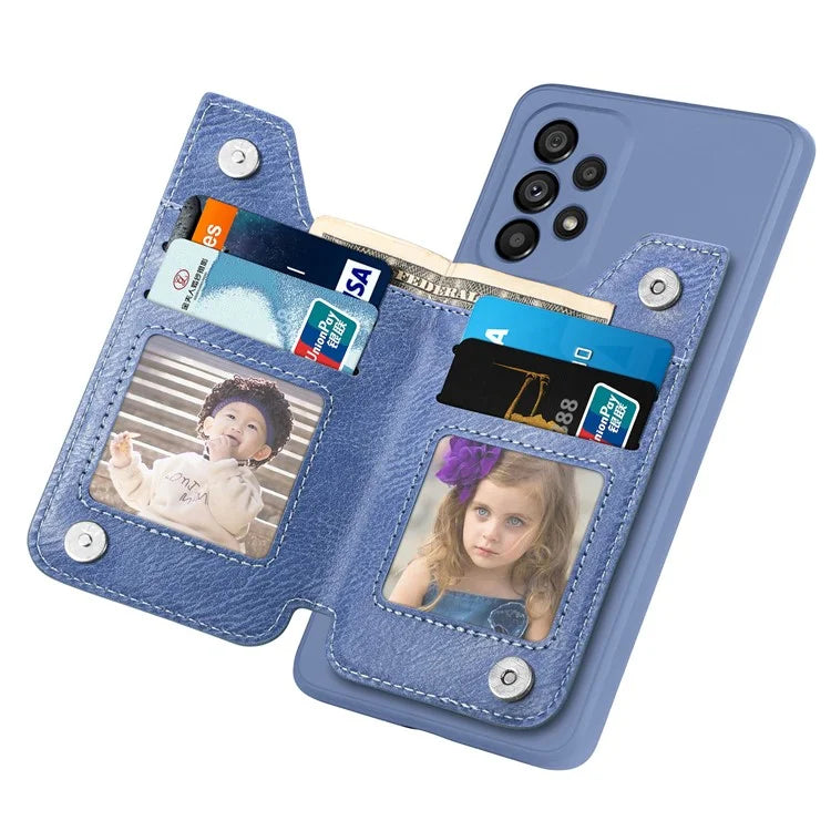 For Samsung Galaxy A53 5G Case PU Leather+TPU Phone Cover Zipper Pocket Wallet