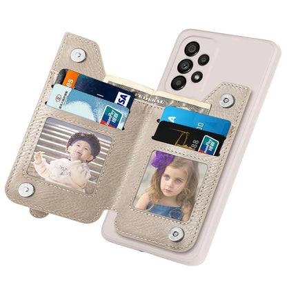 For Samsung Galaxy A53 5G Case PU Leather+TPU Phone Cover Zipper Pocket Wallet