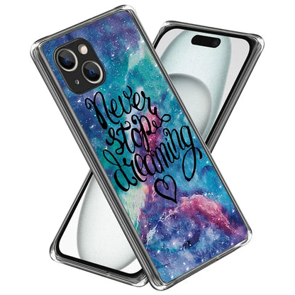 For iPhone 15 Soft TPU Case Mobile Phone Cover IMD Pattern Printing