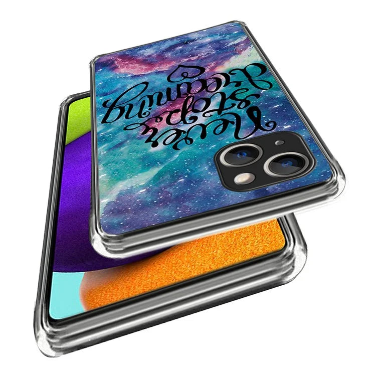 For iPhone 15 Soft TPU Case Mobile Phone Cover IMD Pattern Printing