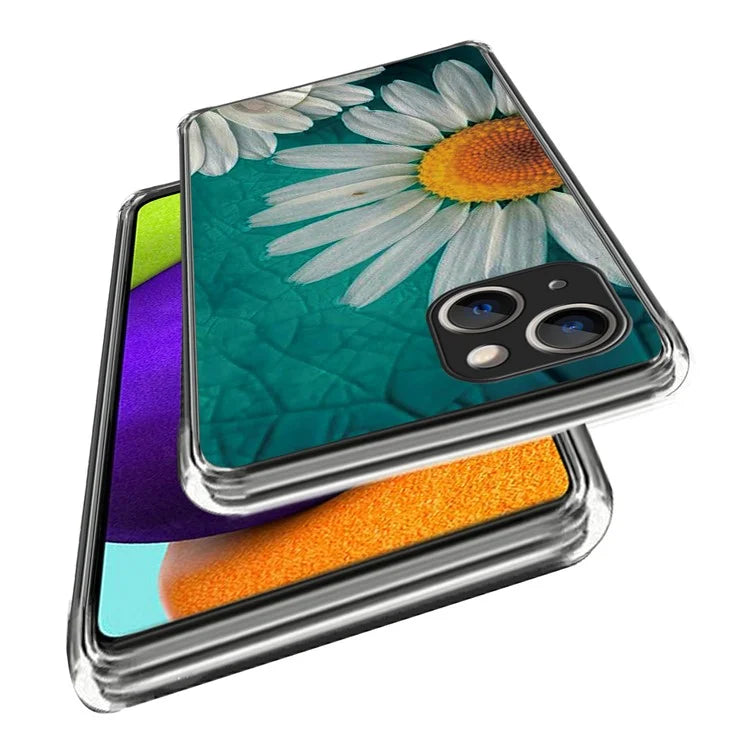 For iPhone 15 Soft TPU Case Mobile Phone Cover IMD Pattern Printing
