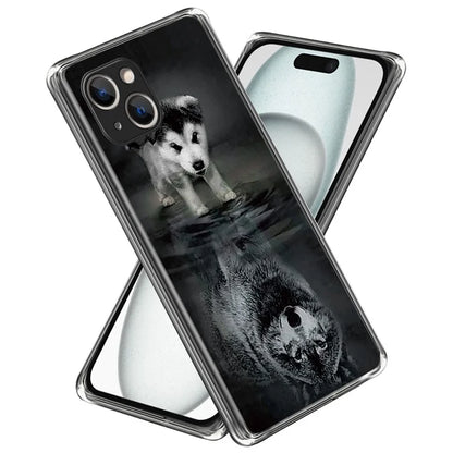 For iPhone 15 Soft TPU Case Mobile Phone Cover IMD Pattern Printing
