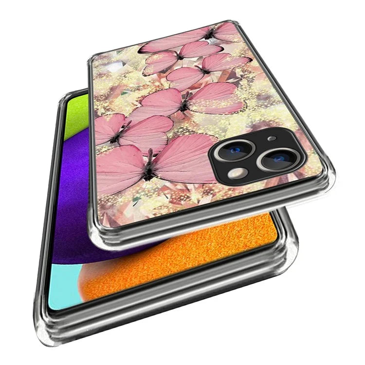 For iPhone 15 Soft TPU Case Mobile Phone Cover IMD Pattern Printing