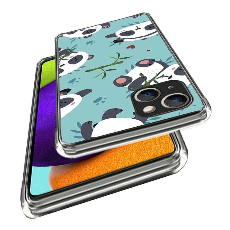 For iPhone 15 Soft TPU Case Mobile Phone Cover IMD Pattern Printing