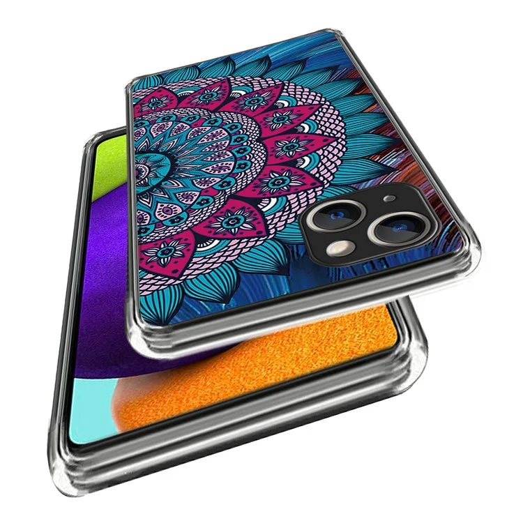 For iPhone 15 Soft TPU Case Mobile Phone Cover IMD Pattern Printing