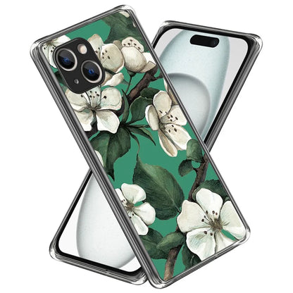 For iPhone 15 Soft TPU Case Mobile Phone Cover IMD Pattern Printing