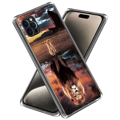 For iPhone 15 Pro Max Pattern Printing TPU Case Slim Phone Back Cover