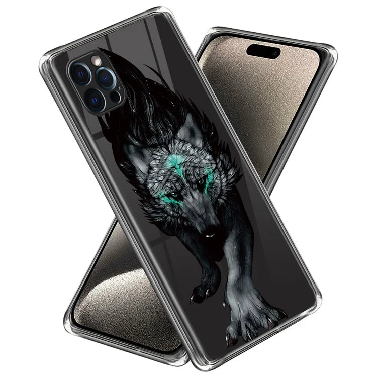 For iPhone 15 Pro Max Pattern Printing TPU Case Slim Phone Back Cover