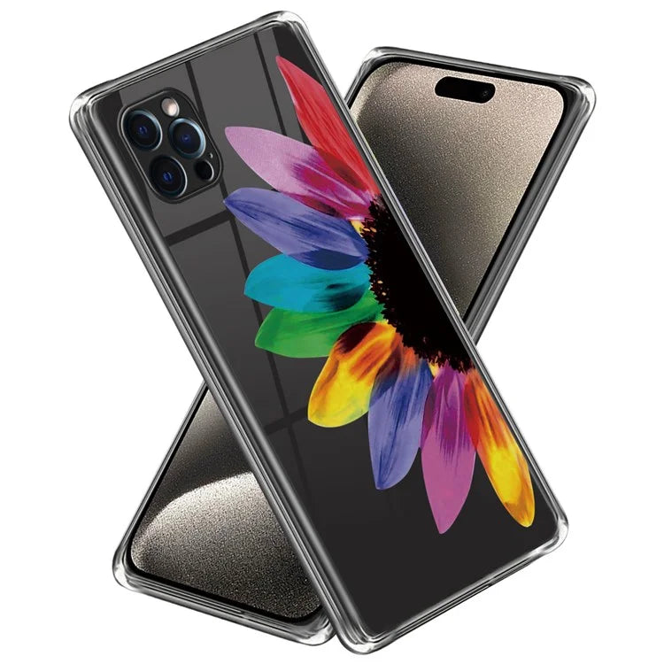 For iPhone 15 Pro Max Pattern Printing TPU Case Slim Phone Back Cover