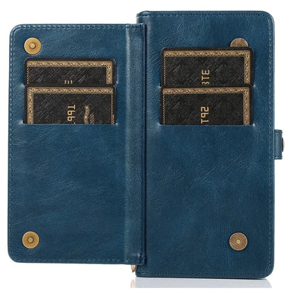 For iPhone 15 Case Detachable 2-in-1 Wallet TPU+PU Phone Cover with Strap