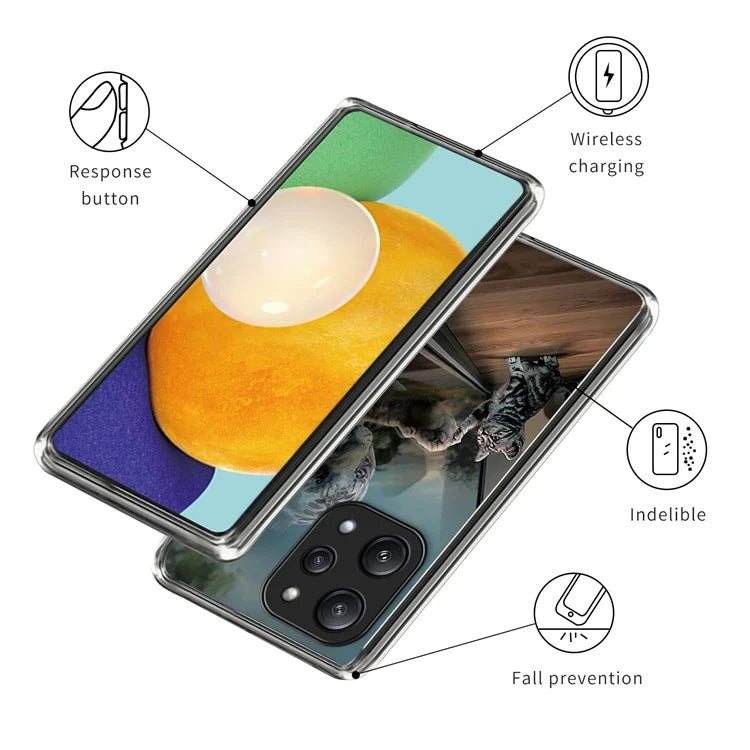 For Xiaomi Redmi 12 5G (Global) / Poco M6 Pro 5G TPU Phone Case Pattern Printing Back Cover