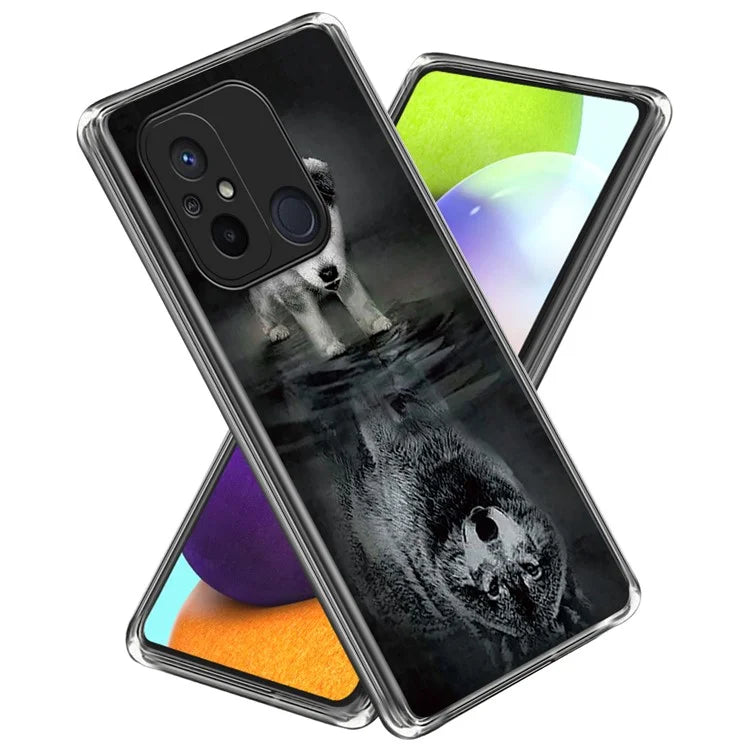 For Xiaomi Redmi 12C 4G Phone Case Soft TPU Cover IMD Pattern Printing