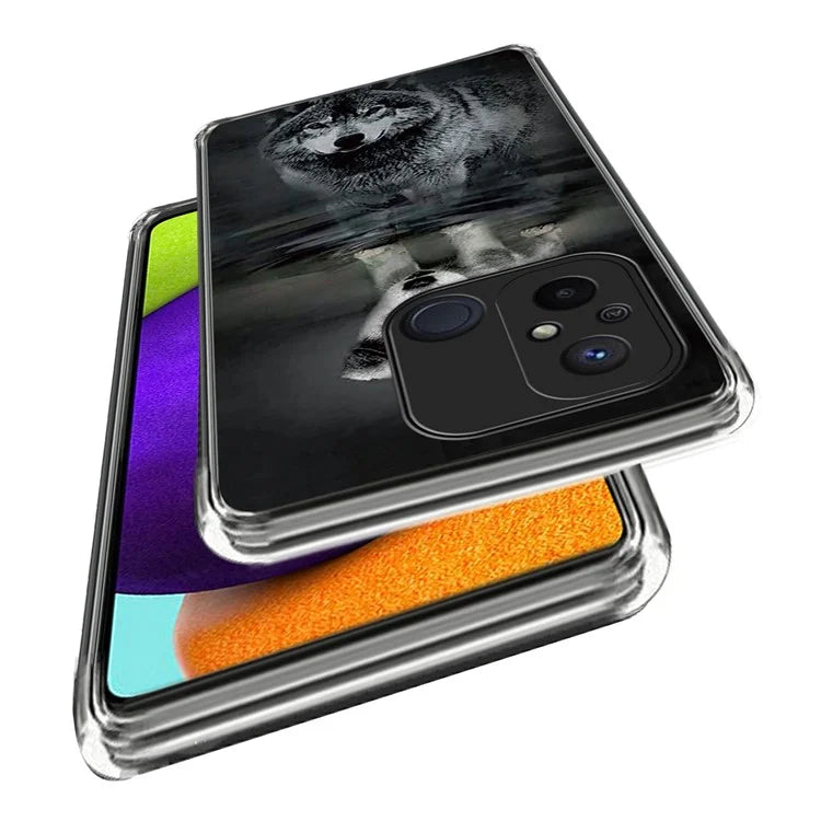 For Xiaomi Redmi 12C 4G Phone Case Soft TPU Cover IMD Pattern Printing