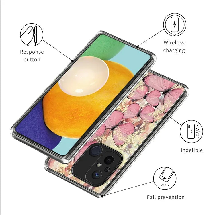 For Xiaomi Redmi 12C 4G Phone Case Soft TPU Cover IMD Pattern Printing