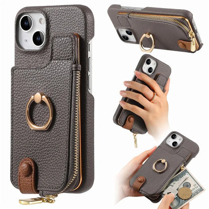Y3 for iPhone 14 Case with Card Holder RFID Blocking Protective Phone Cover