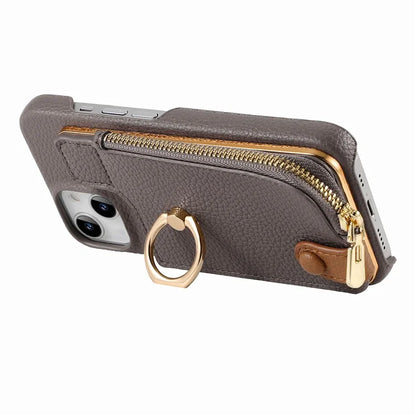 Y3 for iPhone 14 Case with Card Holder RFID Blocking Protective Phone Cover