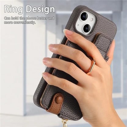 Y3 for iPhone 14 Case with Card Holder RFID Blocking Protective Phone Cover