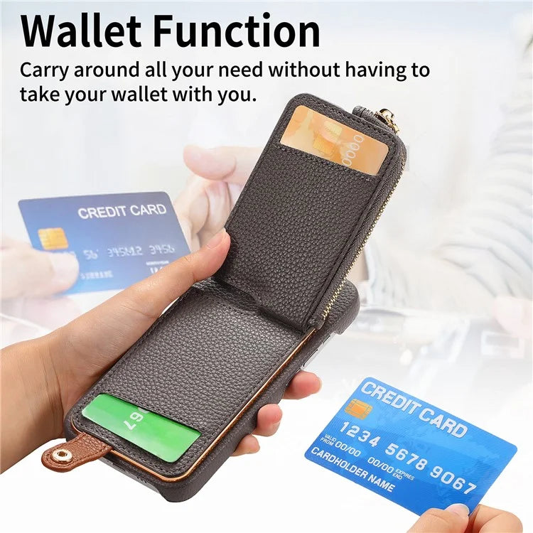 Y3 for iPhone 14 Case with Card Holder RFID Blocking Protective Phone Cover