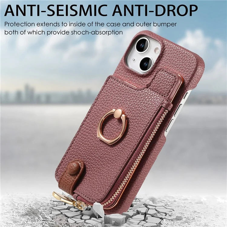 Y3 for iPhone 14 Case with Card Holder RFID Blocking Protective Phone Cover