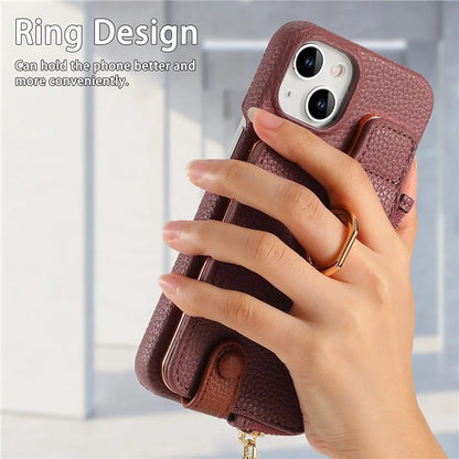 Y3 for iPhone 14 Case with Card Holder RFID Blocking Protective Phone Cover