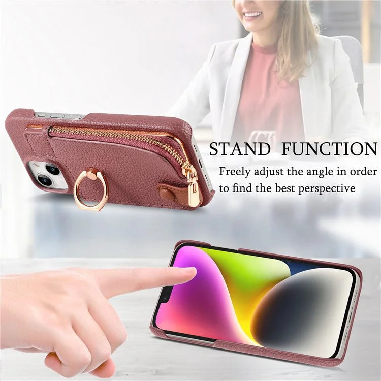 Y3 for iPhone 14 Case with Card Holder RFID Blocking Protective Phone Cover