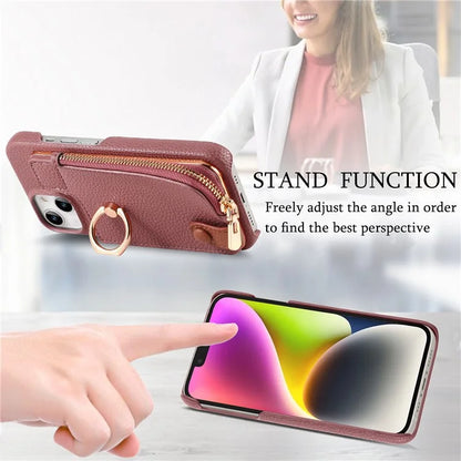 Y3 for iPhone 14 Case with Card Holder RFID Blocking Protective Phone Cover