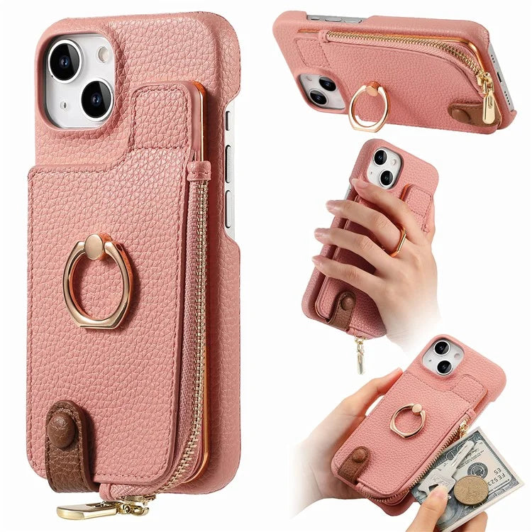 Y3 for iPhone 14 Case with Card Holder RFID Blocking Protective Phone Cover