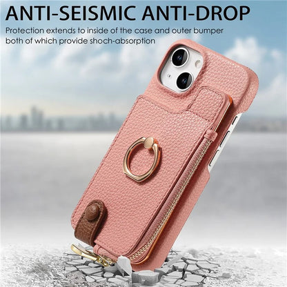 Y3 for iPhone 14 Case with Card Holder RFID Blocking Protective Phone Cover