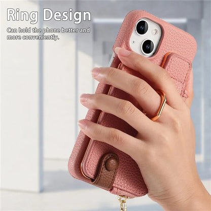 Y3 for iPhone 14 Case with Card Holder RFID Blocking Protective Phone Cover