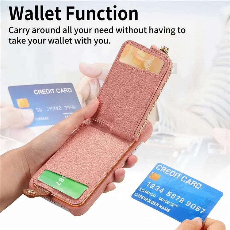 Y3 for iPhone 14 Case with Card Holder RFID Blocking Protective Phone Cover