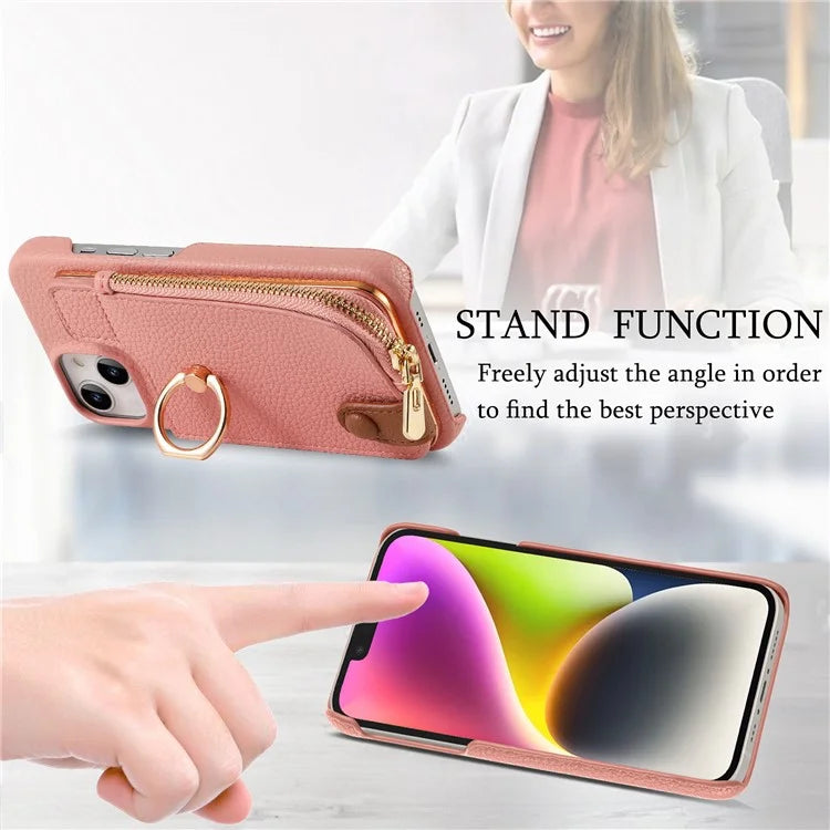 Y3 for iPhone 14 Case with Card Holder RFID Blocking Protective Phone Cover
