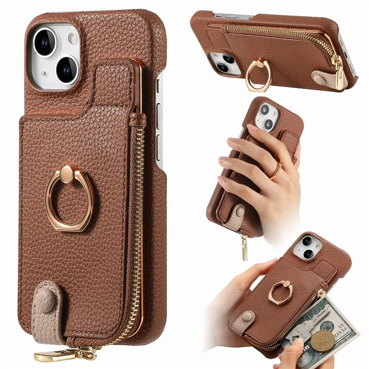Y3 for iPhone 14 Case with Card Holder RFID Blocking Protective Phone Cover