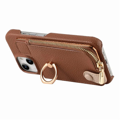 Y3 for iPhone 14 Case with Card Holder RFID Blocking Protective Phone Cover