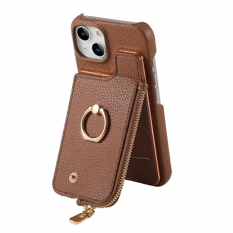 Y3 for iPhone 14 Case with Card Holder RFID Blocking Protective Phone Cover