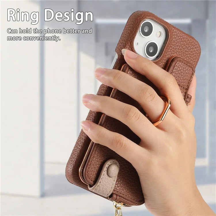Y3 for iPhone 14 Case with Card Holder RFID Blocking Protective Phone Cover