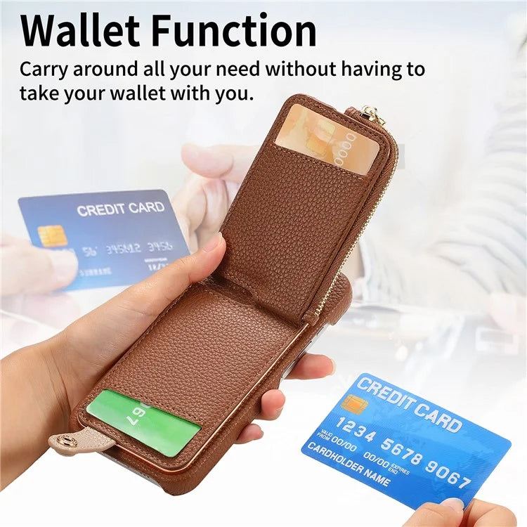 Y3 for iPhone 14 Case with Card Holder RFID Blocking Protective Phone Cover