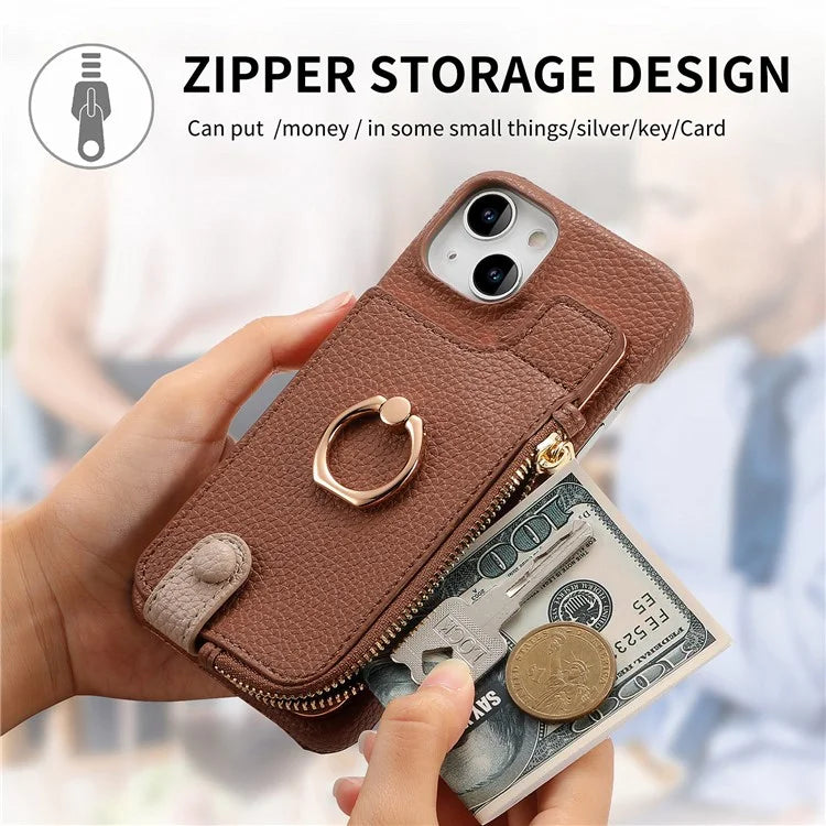 Y3 for iPhone 14 Case with Card Holder RFID Blocking Protective Phone Cover