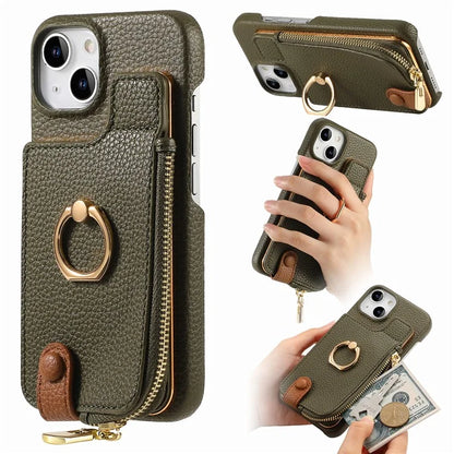 Y3 for iPhone 14 Case with Card Holder RFID Blocking Protective Phone Cover