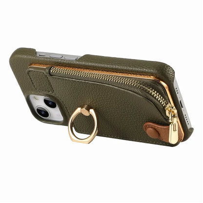 Y3 for iPhone 14 Case with Card Holder RFID Blocking Protective Phone Cover