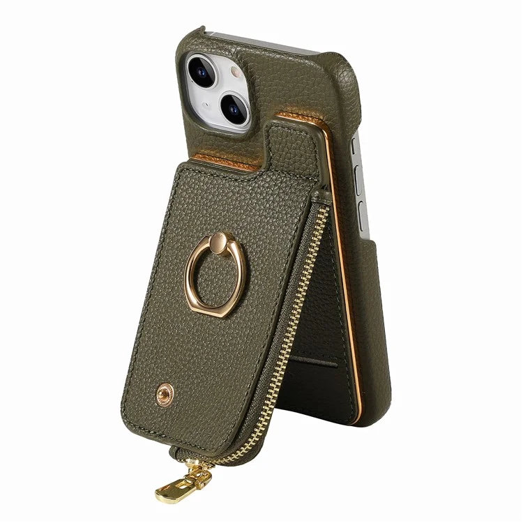 Y3 for iPhone 14 Case with Card Holder RFID Blocking Protective Phone Cover