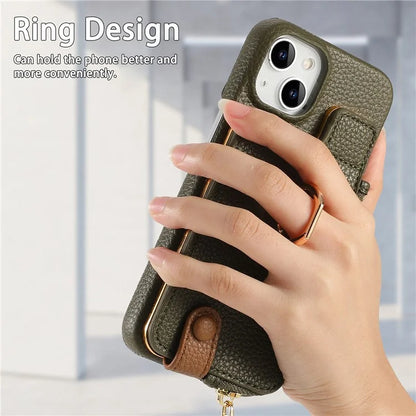 Y3 for iPhone 14 Case with Card Holder RFID Blocking Protective Phone Cover