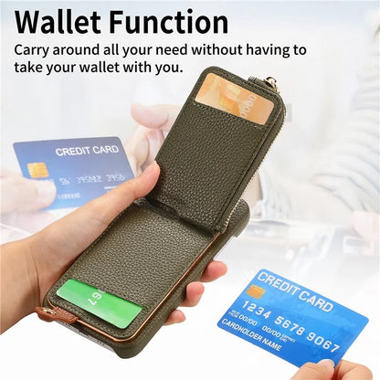 Y3 for iPhone 14 Case with Card Holder RFID Blocking Protective Phone Cover