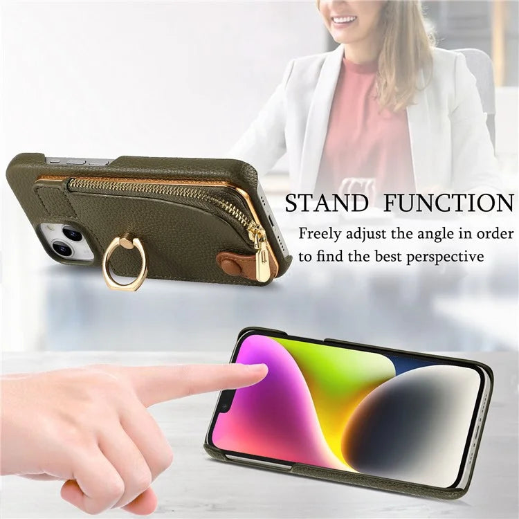 Y3 for iPhone 14 Case with Card Holder RFID Blocking Protective Phone Cover