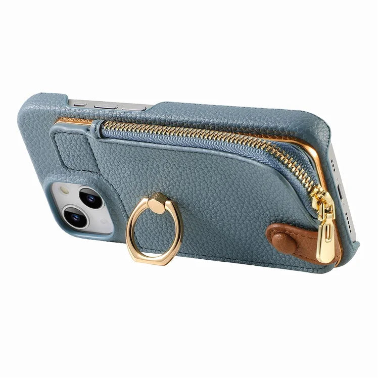 Y3 for iPhone 14 Case with Card Holder RFID Blocking Protective Phone Cover